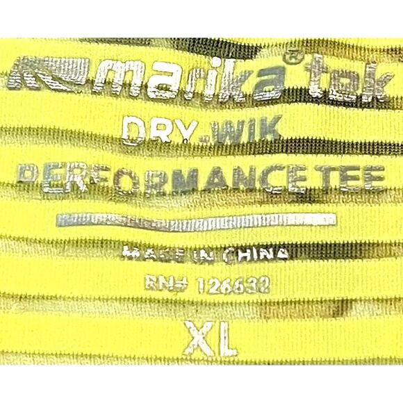 MARIKA TEK DRY WIK RACETBACK TANK TOP, WOMENS, XL, YELLOW & CLEAR MESH PINSTRIPE - Picture 7 of 9